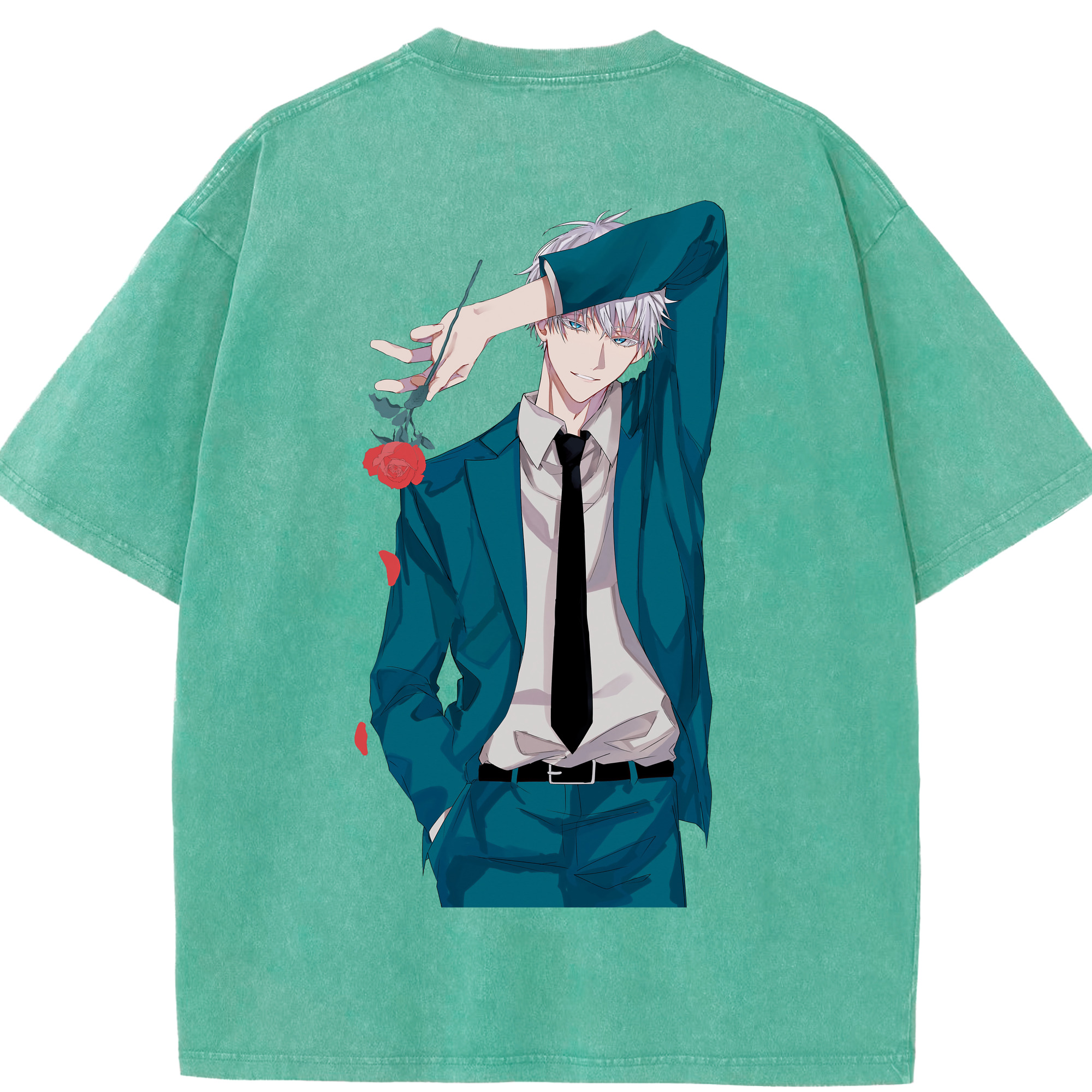 （画像用） 呪術廻戦 Jujutsu Kaisen 綿100% ヴィンテージ風 半袖Tシャツ（背面プリント）